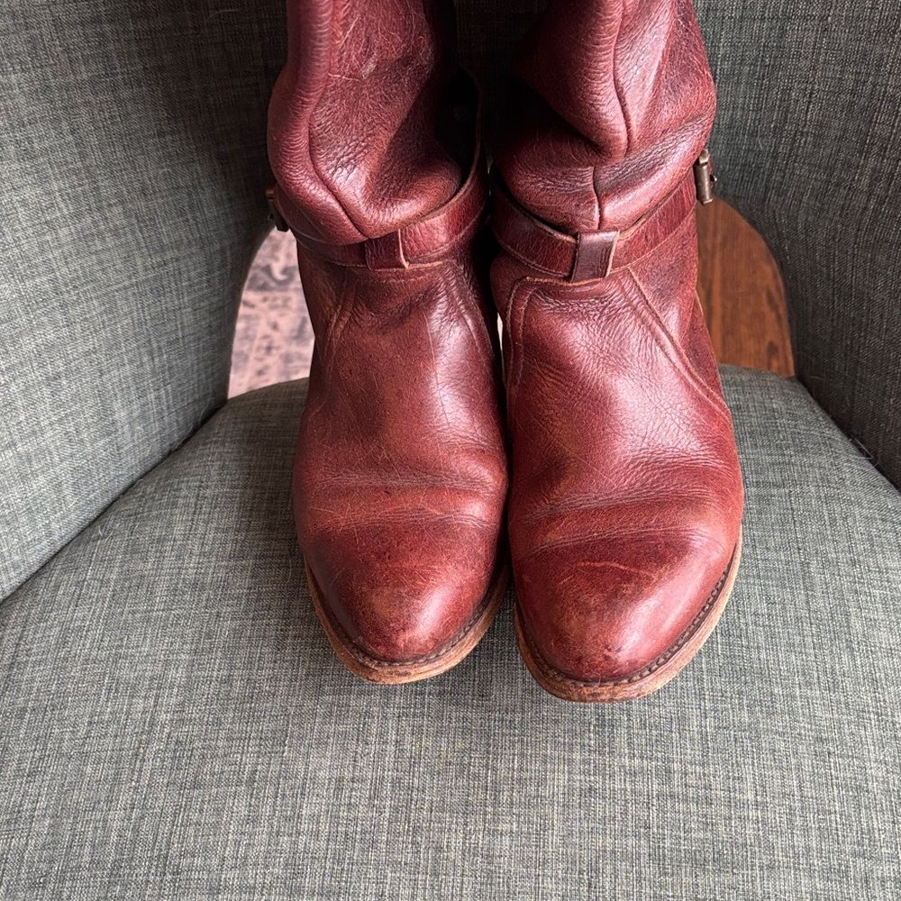 Frye Dorado Brown genuine Leather Riding knee high Boots Womens 7.5 GUC - Picture 7 of 12